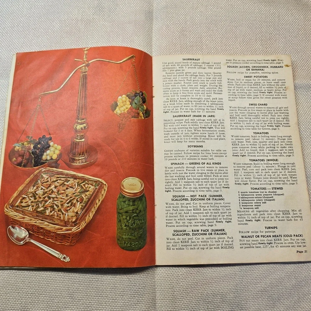 Vintage Kerr Home Canning Book Recipes Methods Jars & Lids Pamphlet 1950s‎